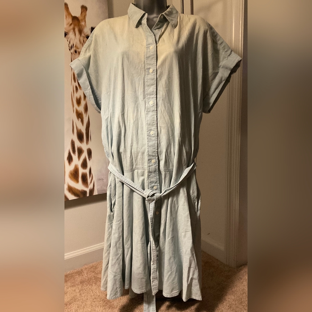 Lauren Ralph Lauren The Fit & Flare Shirt Dress Like New - Picture 2 of 8